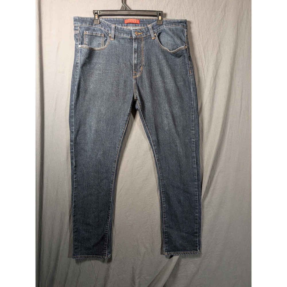 MBX Mens Slim Fit Dark Wash Denim Jeans W38 L32 Cotton Blend Casual‎